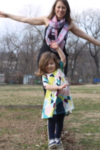 Carine Rosalia with daughter